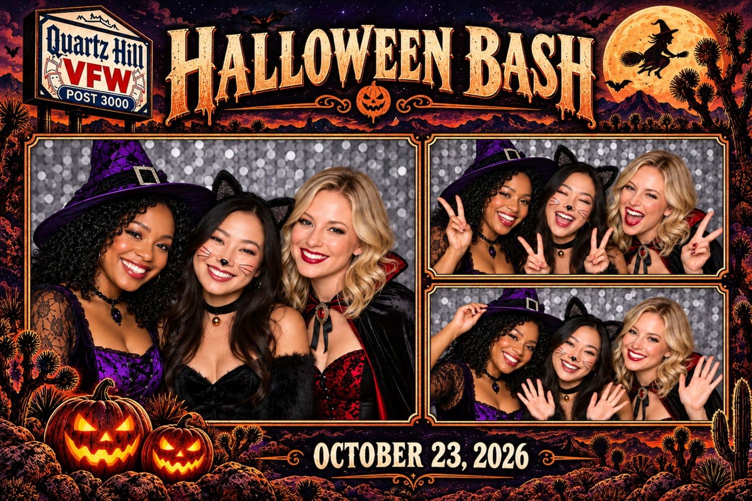 Halloween Bash photo booth print